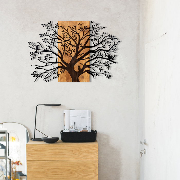 Wallity Kavak Accesorio Decorativo de Pared Negro y Nogal Wallity Kavak Accesorio Decorativo de Pared Negro y Nogal